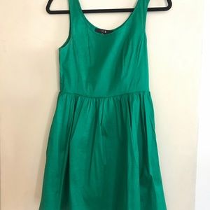 Emerald green A-line dress